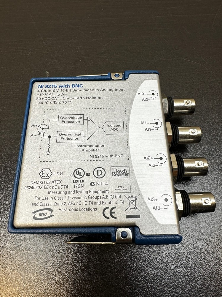 National Instruments NI 9215 With BNC Analog Input Module 199269A-01L