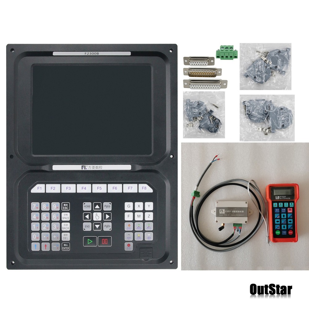 F2300B 2-Axis CNC Motion Controller + 1521 Remote Control with Connection Cable