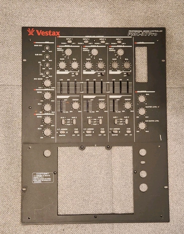 Vestax Pmc 37 Pro Front Panel Replacement
