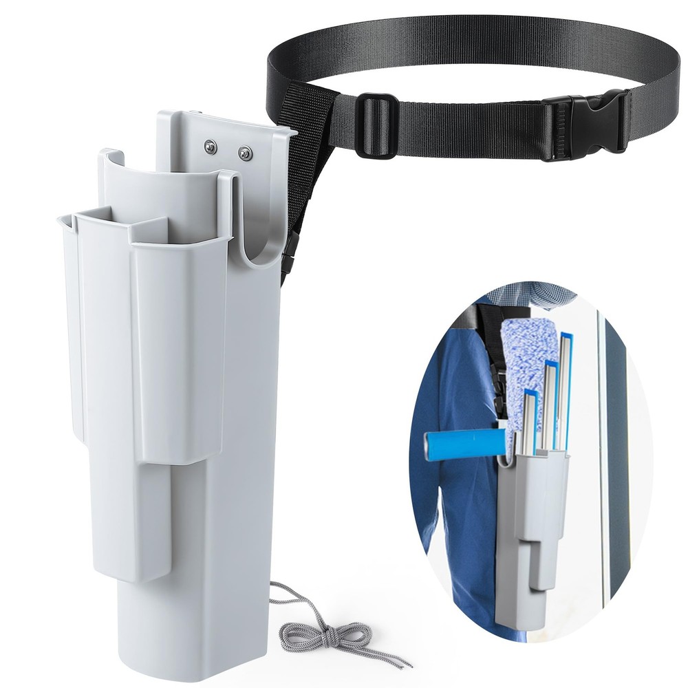Window Cleaning with Belt, Detachable Side Bucket on a Belt, Squeegee Holder ...