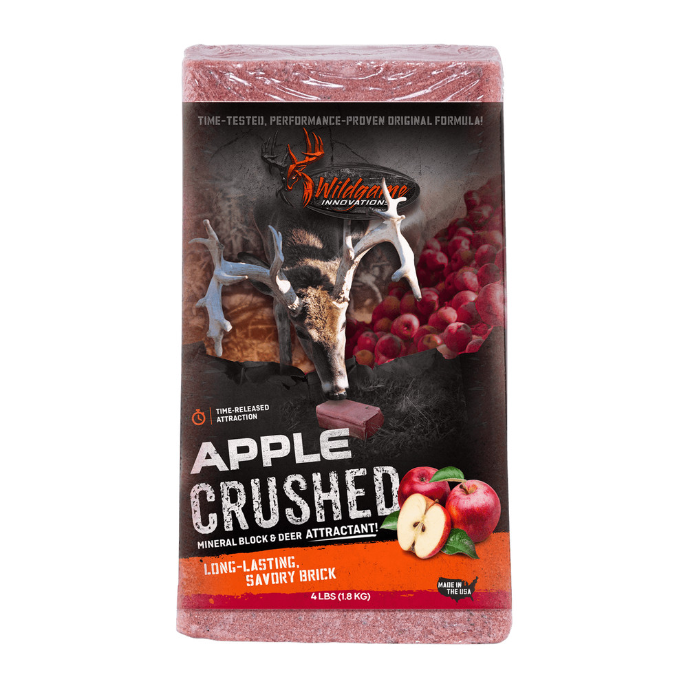 (2 pack) Apple Crushed Deer Attractant Salt Block, 4lbs | Long-Lasting Time