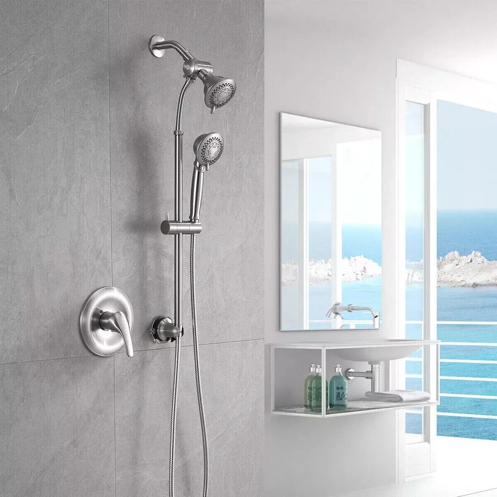 Chrome 10FT Long Shower Hose For Head Handheld Spray High Pressure Adjustable