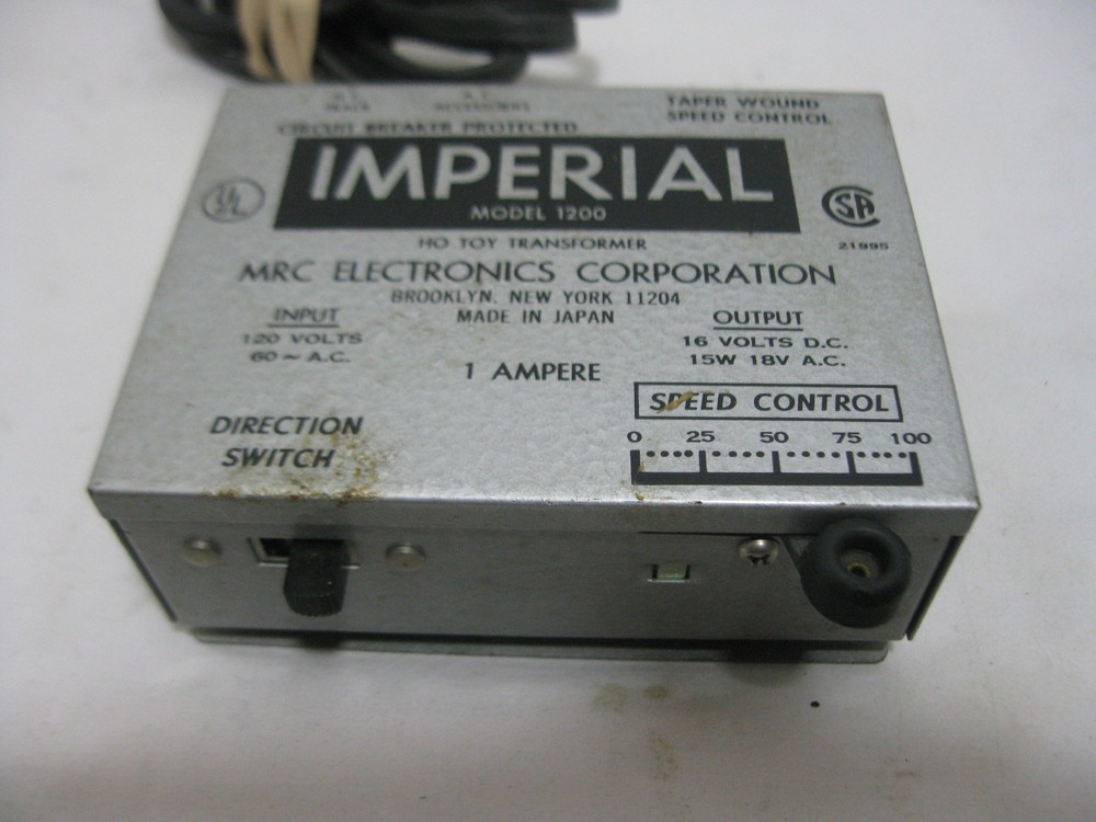 Imperial Model 1200 HO Transformer from MRC Electronics Corporation
