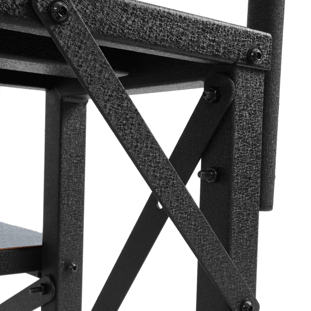 2 Step RV Steps with 2 Handrails w/Step Mat 660 lbs Load Capacity For Trailers