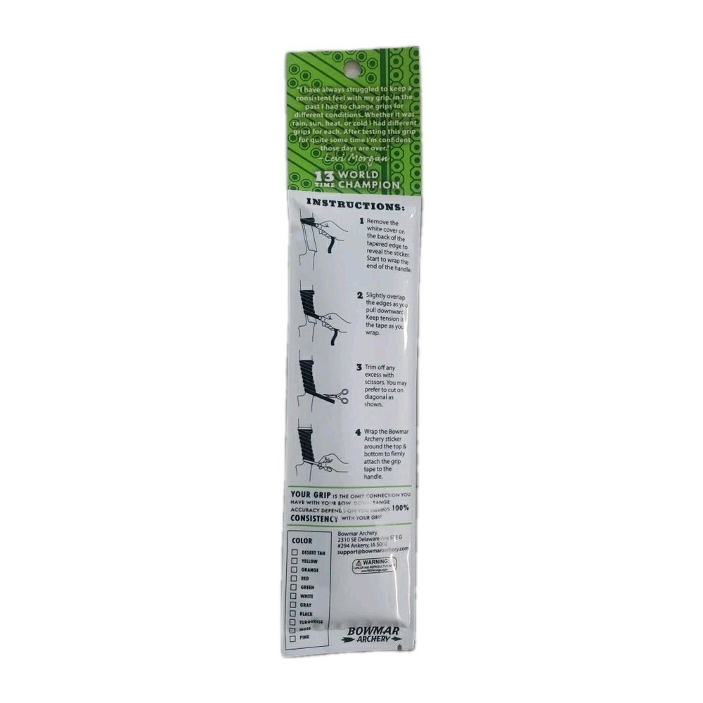 Bowmar Archery Self-Adhering Grip Tape Moss