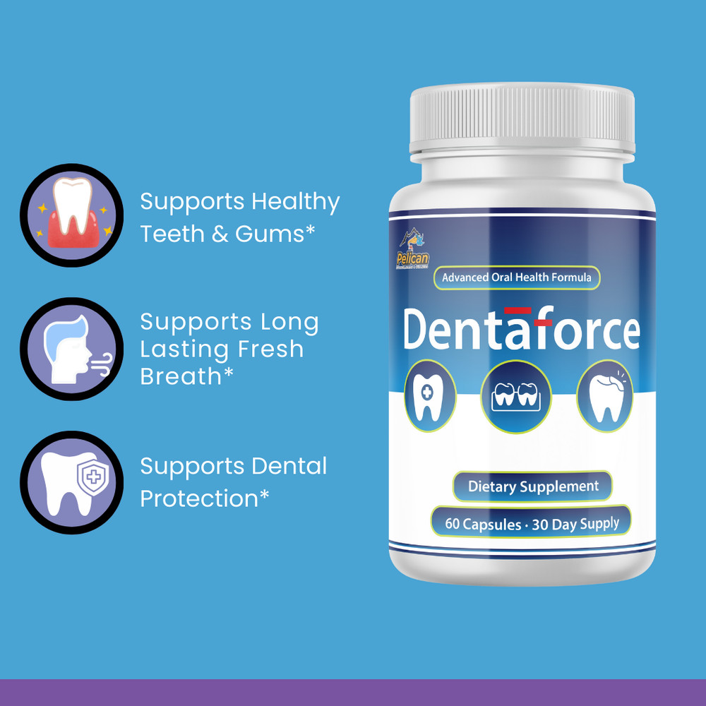 Denta Force- Gum & Tooth Support- 2 Bottles- 120 Capsules
