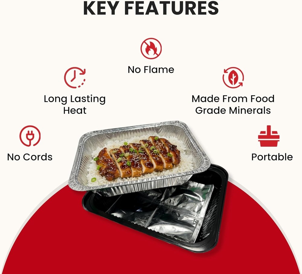 Disposable Half Pan Warmers 2 Pack Flameless