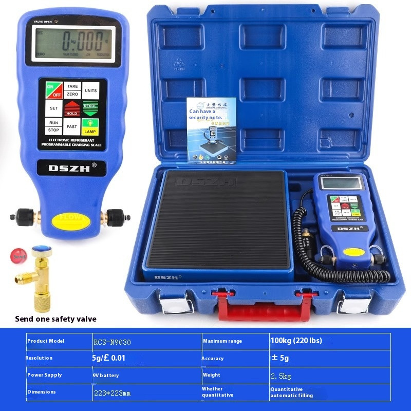 RCS-N9030 High Flow Refrigerant Digital Scale Refrigerator Fluoridation Tool