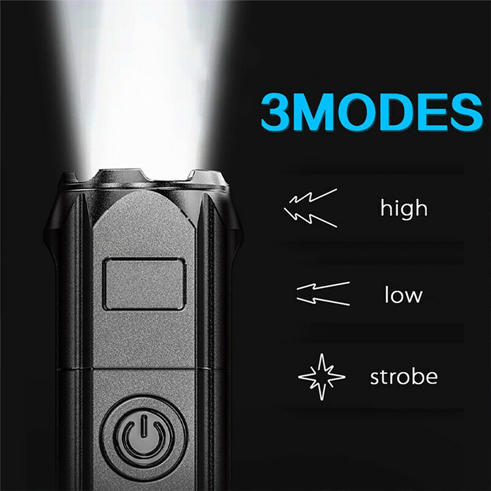 2 Pieces Rechargeable LED Flashlight Tactical Super Bright Flashlight Zoomable.