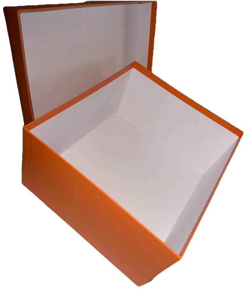 HERMES Orange Official Empty Gift Box Birkin Large 12” x 11” x 7”