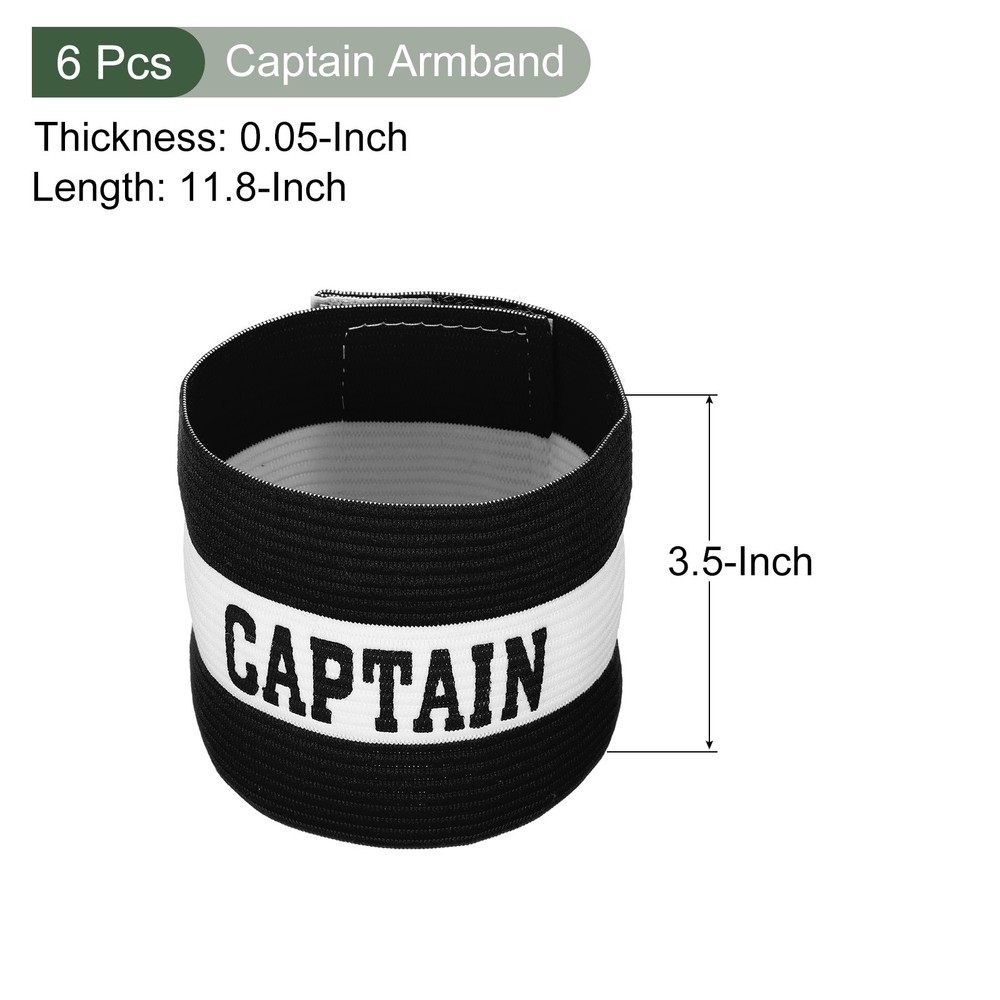 6 Pcs Captain Armband,Great for Team Training, Competitions