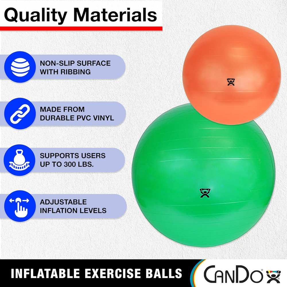 Inflatable Exercise Ball - Blue 11.8 Durable Extra Thick Non-Slip Stability...