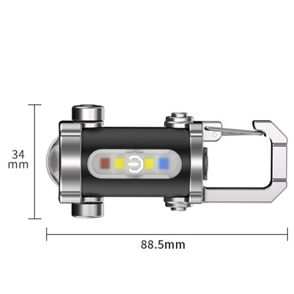 Lightweight Waterproof Mini Flashlight Keychain with Six Lighting Modes