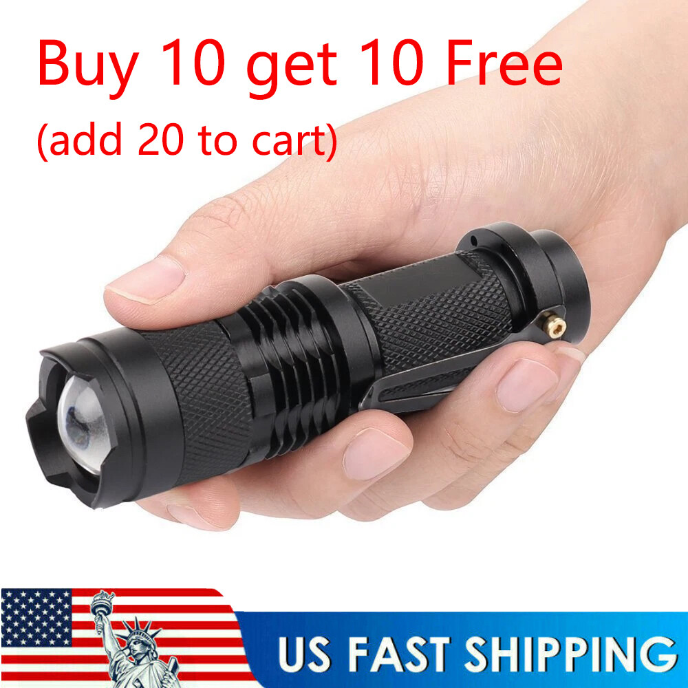 1x Flashlight LED Tactical Military Grade Torch Small Flashlight Bright Light