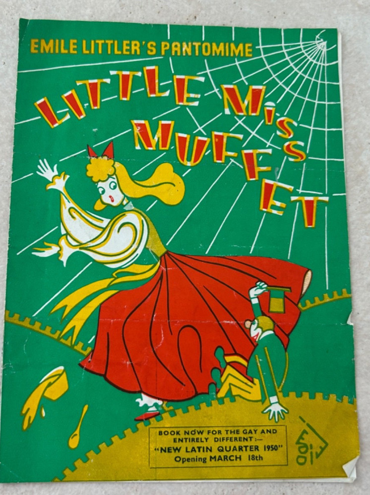 VINTAGE 5 ASSORT EMILE LITTLERS PANTOMIME + SHOWS - PROGRAMMES (A)
