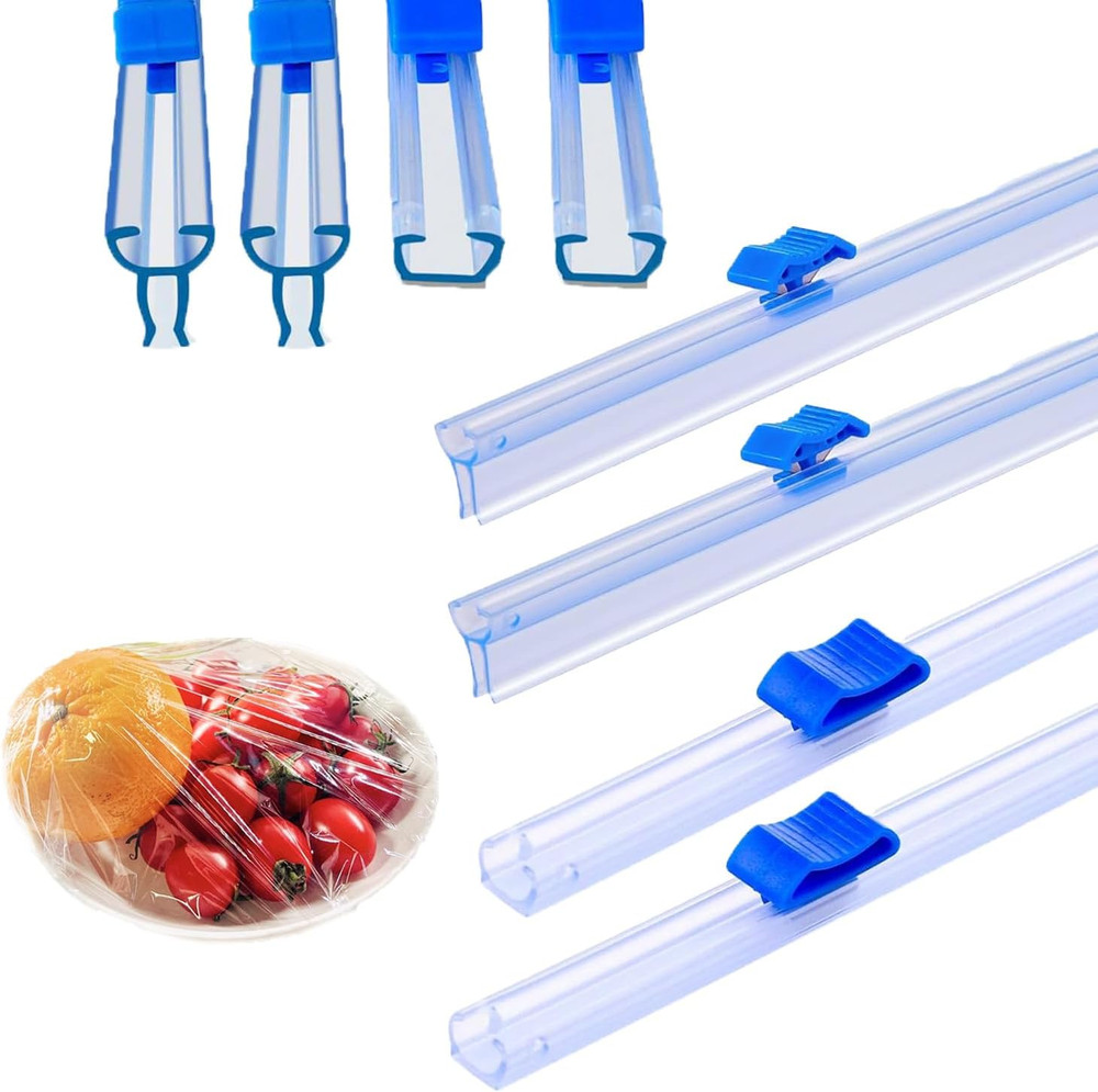 4 Pack Plastic Wrap Cutter Blade Replacement 13 Inch Reusable Plastic Food Wrap