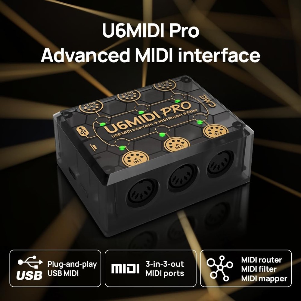 CME U6MIDI Pro - MIDI Interface with Router, Mapper, and Filter -...