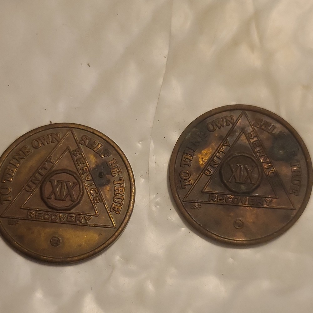 Bronze AA Recovery Program Tokens XIX Unity Service