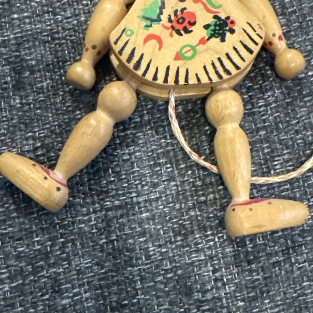 Vintage M. Gschnitzer Austrian Wooden Pull String Jointed Puppet