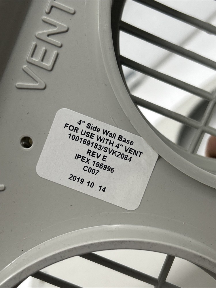 IPEX System 636 Gas Vent Kit 4" Side Wall Cap See Pics