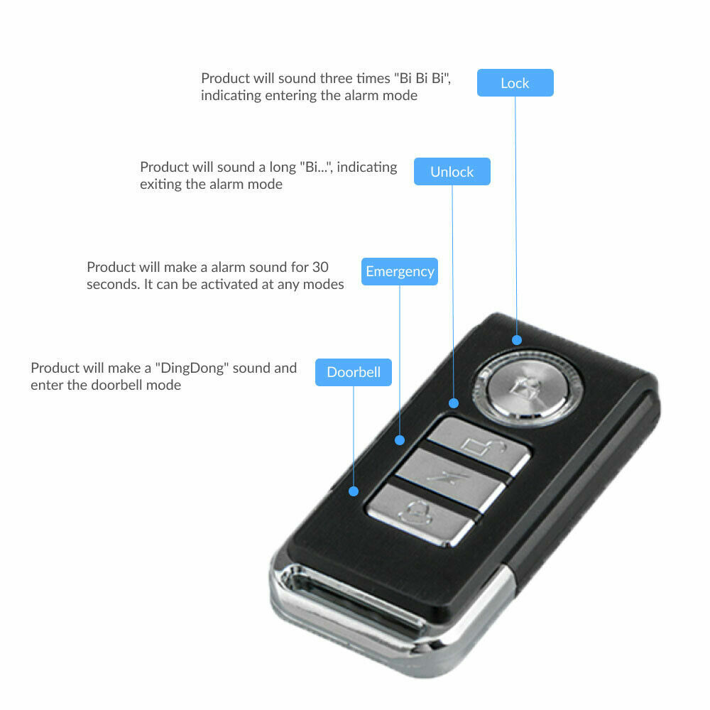 Magnetic Sensor Alarm Alert Wireless Window Door Security System Remote Control