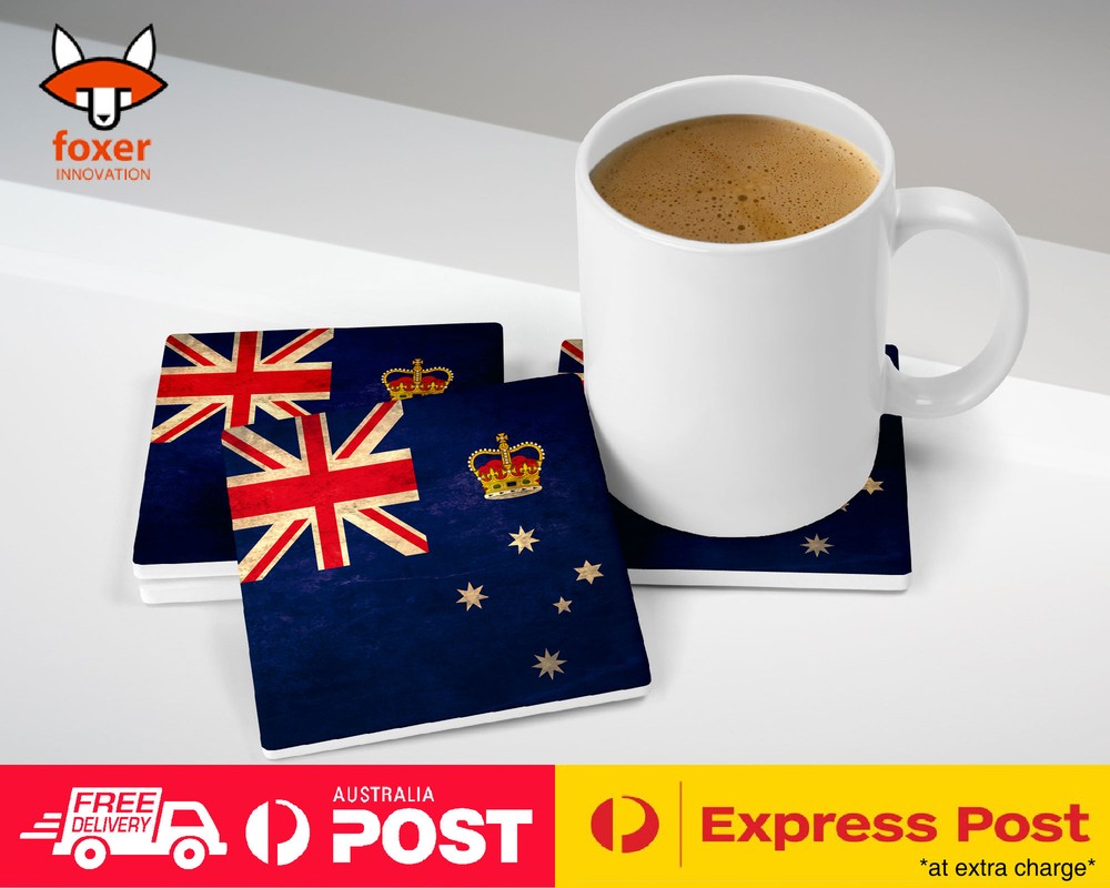 COASTER COFFEE DRINKING MAT|VICTORIA AUSTRALIAN STATE FLAG