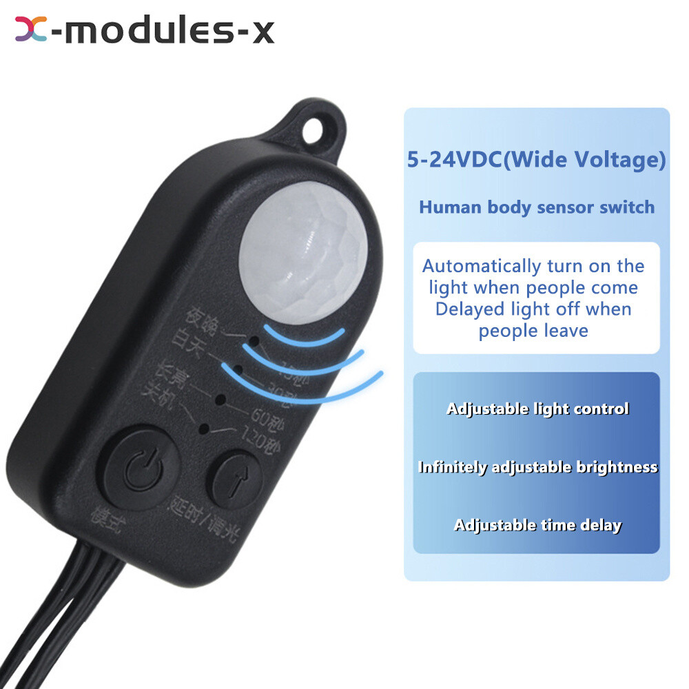 DC5-24V USB DC PIR Motion Sensor Switch Human Motion Sensor Detector Switch DIY