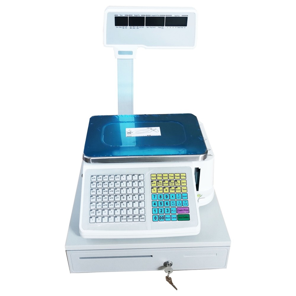 110V Digital Price Computing Scale Thermal Printer Electronic Scale w/ Label US