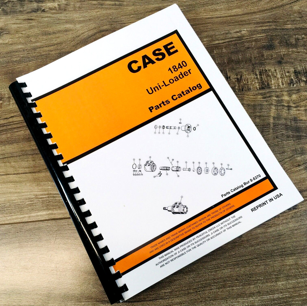 Case 1840 Uni Loader Parts Manual Catalog Skid Steer Assembly Exploded Schematic