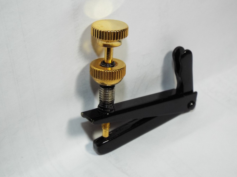 Cello String Adjuster Fine Tuner Black Gold 4/4 - 7/8