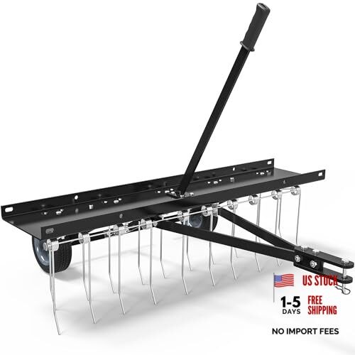 Dethatcher, Lawn dethatcher Rake for ATV,40 inch Tow Behind Dethatcher,20