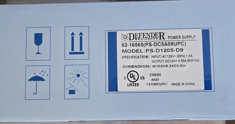 DEFENDER PROFESSIONAL SURVEILLANCE POWER DISTRIBUTION BOX *NEW*Model PS-D1205-D9