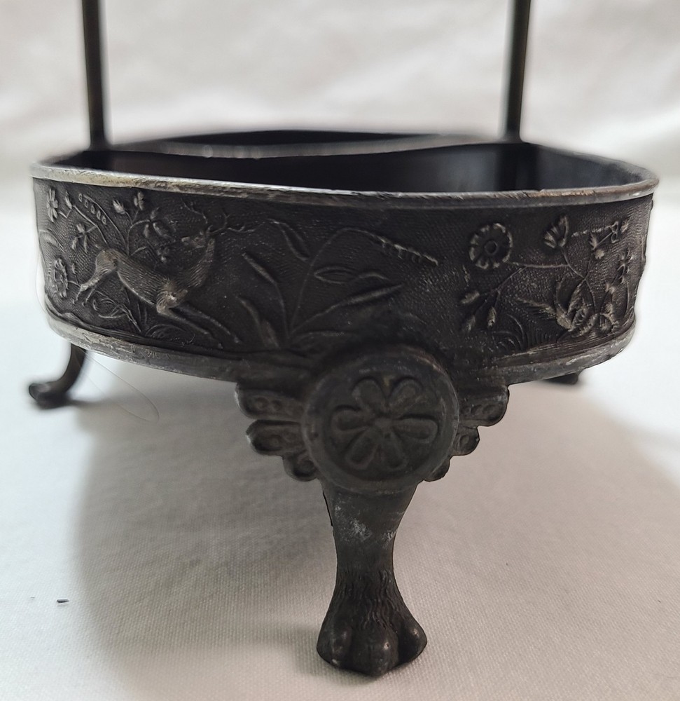 Silverplate Frame For DOUBLE Pickle Castor Set Victorian Vintage