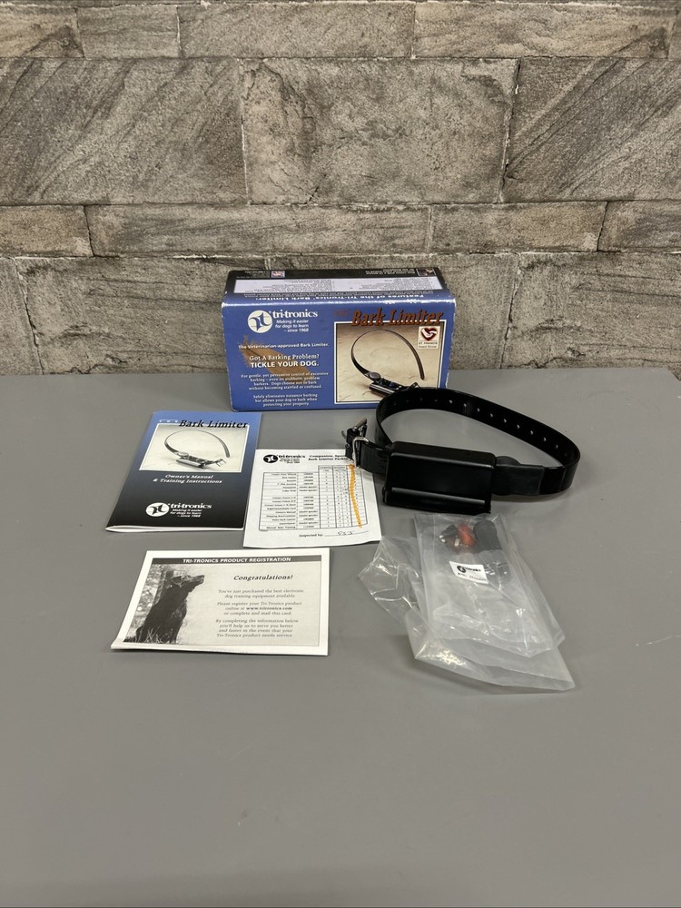 Tri Tronics Bark Limiter Collar Bark Powered Vintage 1998 Tested