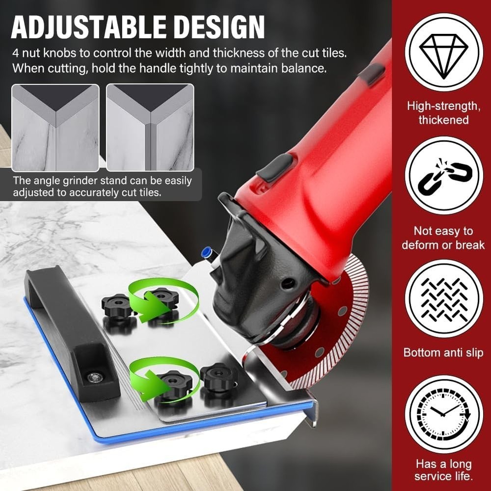 45 Degree Tile chamfering Tool Angle Grinder Stand for 45° Tile Cutting 100-Type