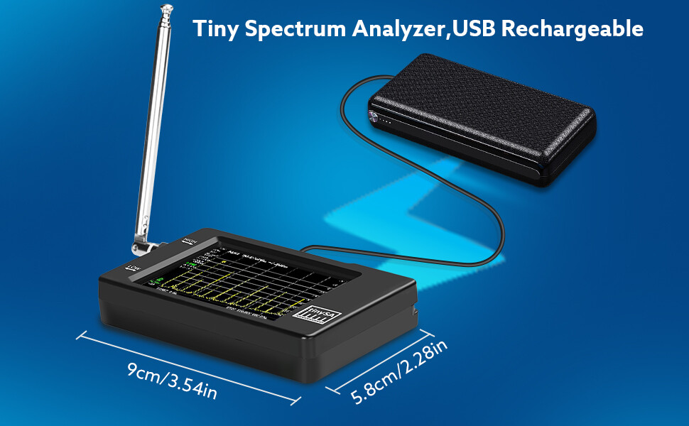 TinySA Spectrum Analyzer 100kHz to 960MHz MF/HF/VHF UHF Tiny Frequency Analyzer