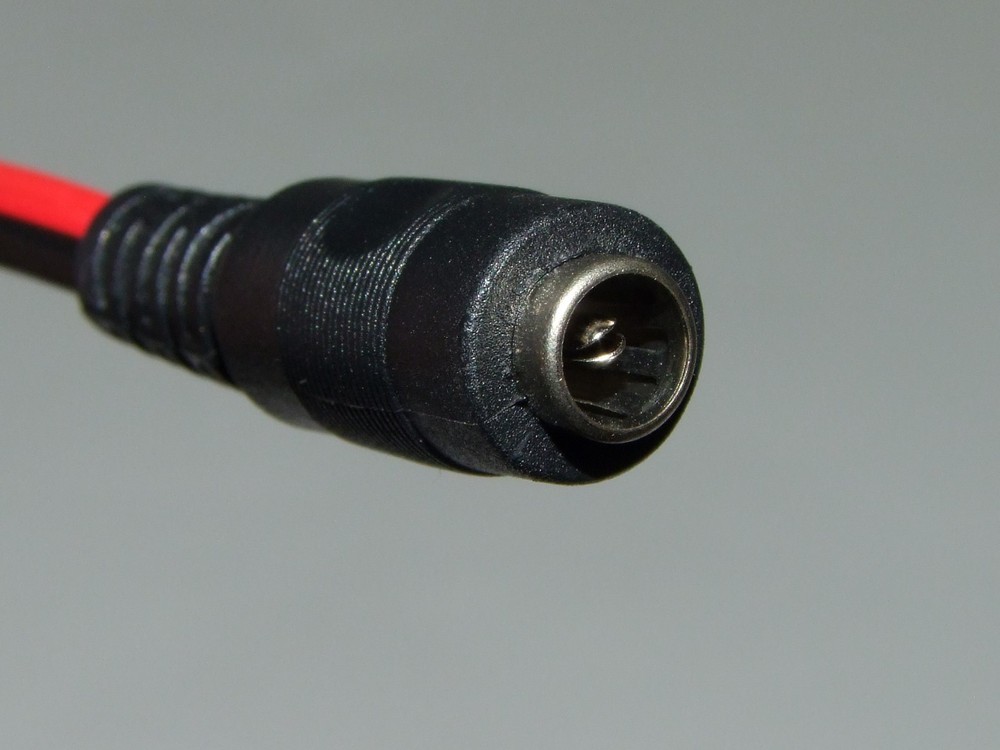 10 Pack 8" Power Socket for 2.1MM with Stripped Tinned End for security cameras
