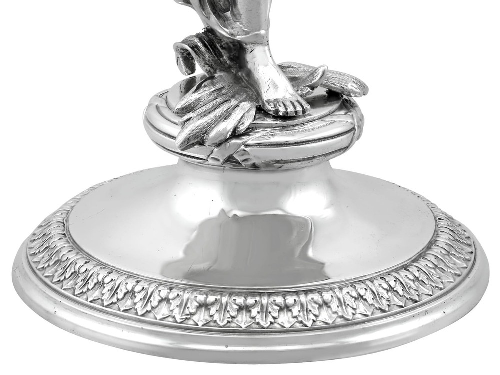 Antique Victorian Sterling Silver Figural Candlesticks (1865)