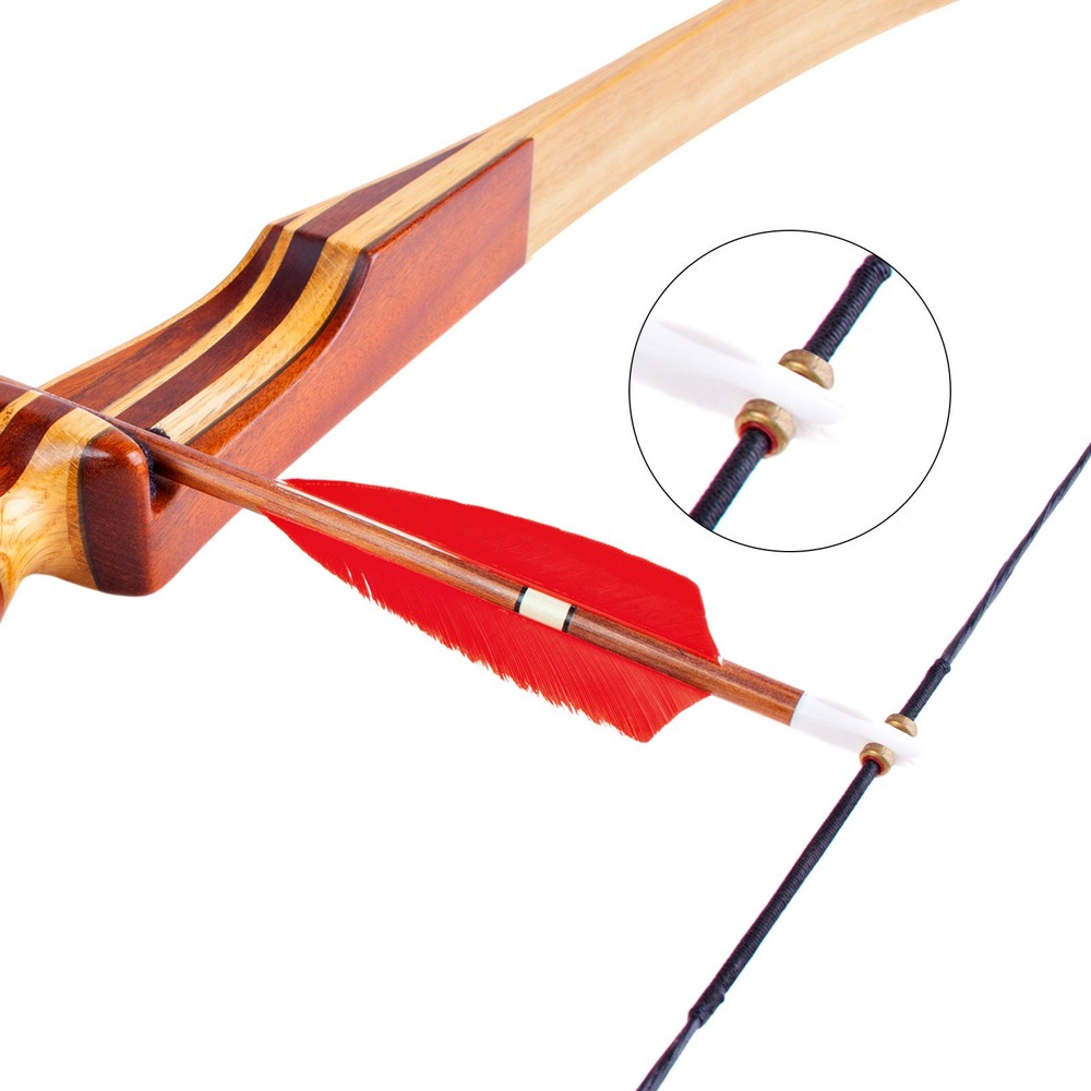 14 Strands Bow String Replacement for AMO 62" Recurve Bow String Red-Blue