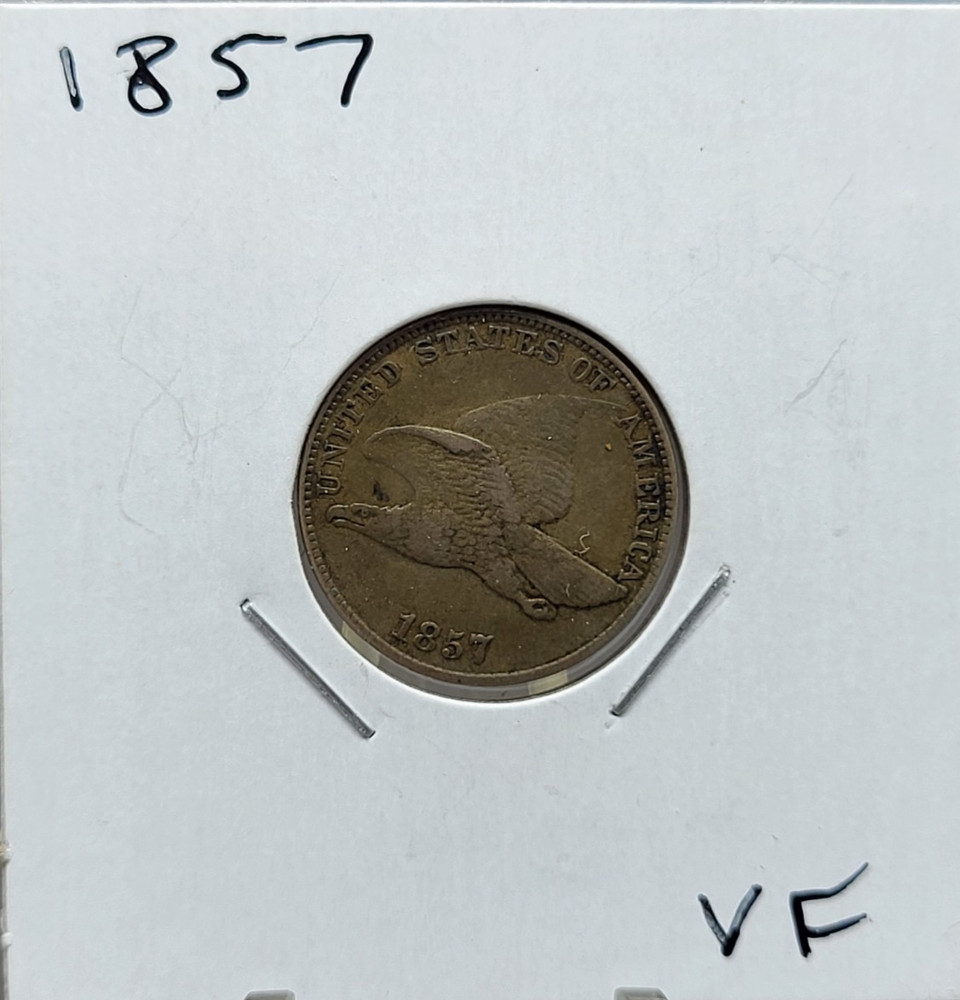 1857 U.S. Flying Eagle Cent Penny Type Coin