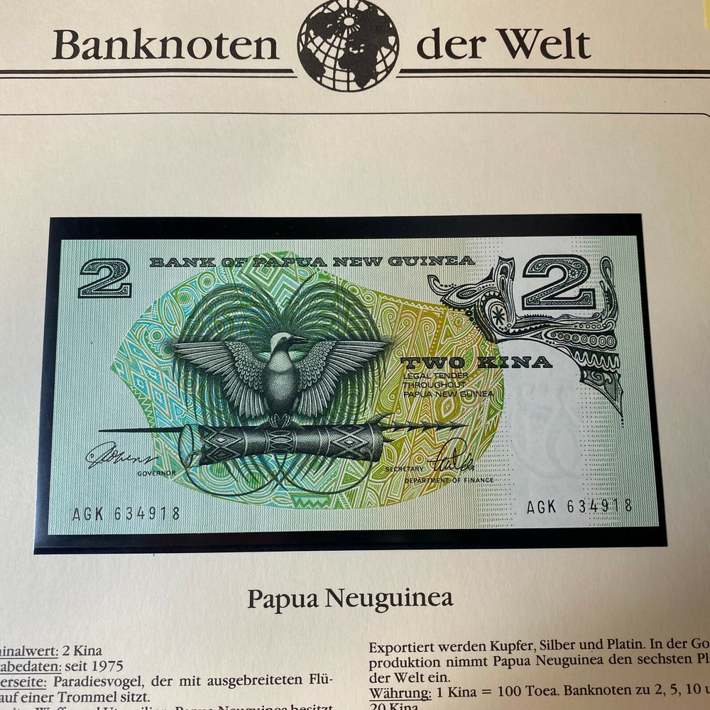 Papua New Guinea 2 Kina 1975 Note Crisp Uncirculated
