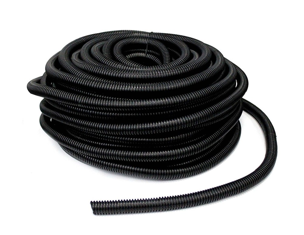 Absolute USA SLT112-20 20' 1 1/2" 38mm Split Wire Loom Conduit Polyethylene Corr