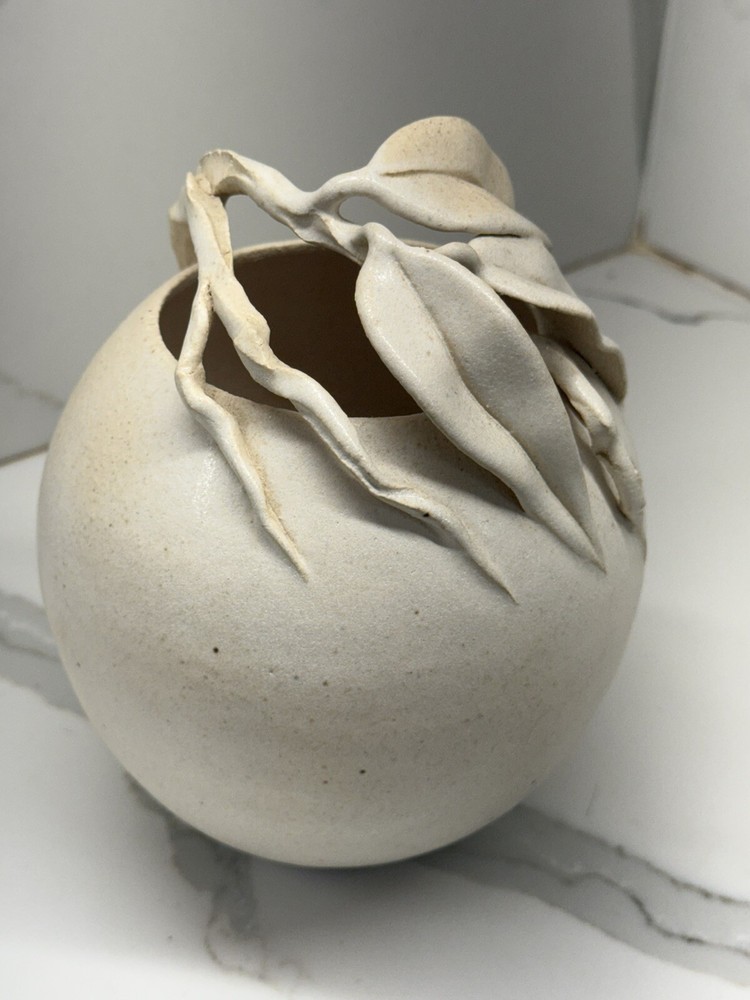 VINTAGE TERRACOTTA VASE SIGNED E RIETZ.