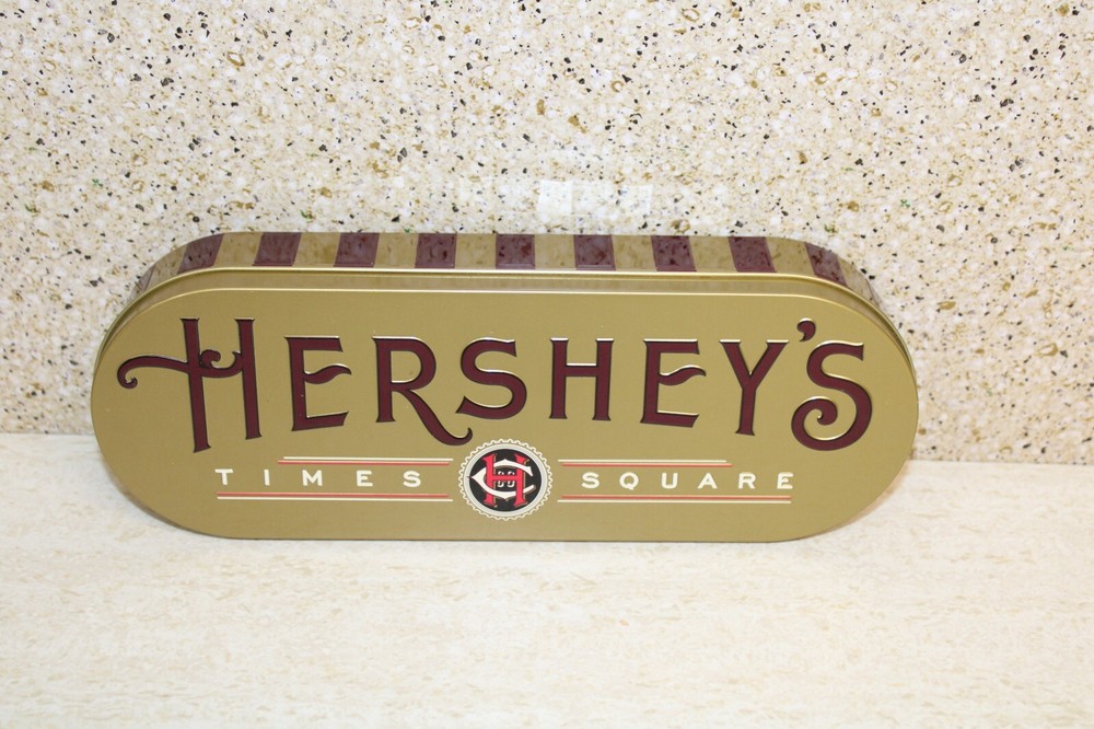 (EM) Hershey's® Times Square Oval Collectible Tin with Plastic Divider Inside