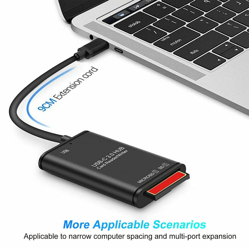 USB C to SD Card Reader Writer Adapter USB 3.0 Micro SD Memory Card Adapter Lot
