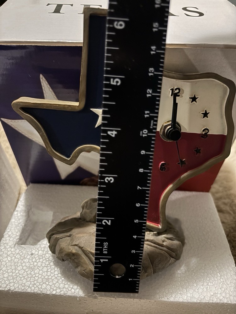 Texas Shaped Analog Clock Resin