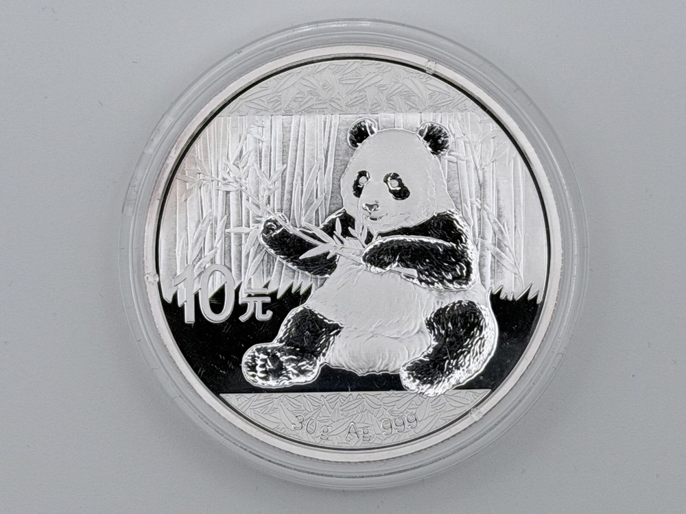 2017 China 30 gram Silver Panda BU Coin (In Capsule)