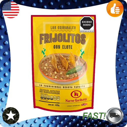 1 Pack Refried beans Avilés Karne Garibaldi with corn 420g