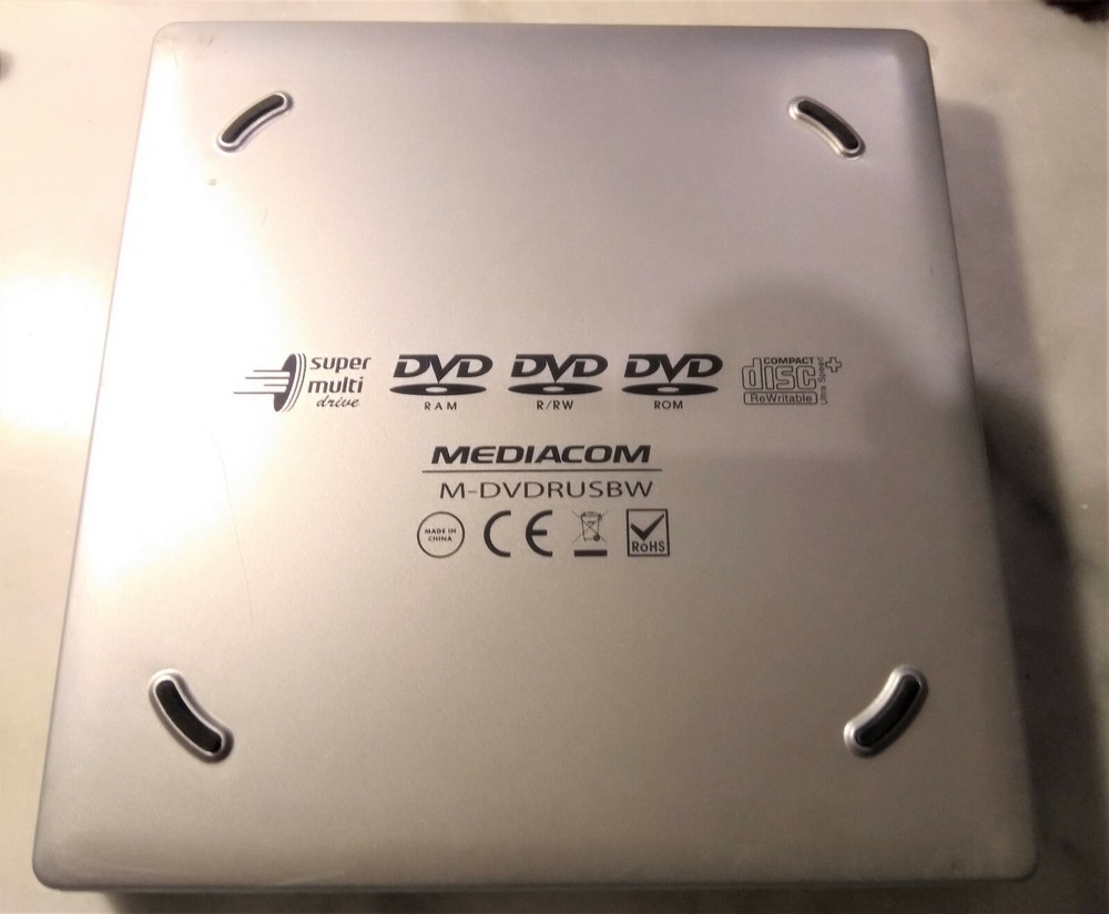 Mediacom M-DVDRUSBW White USB 2.0 USB External Burner Player