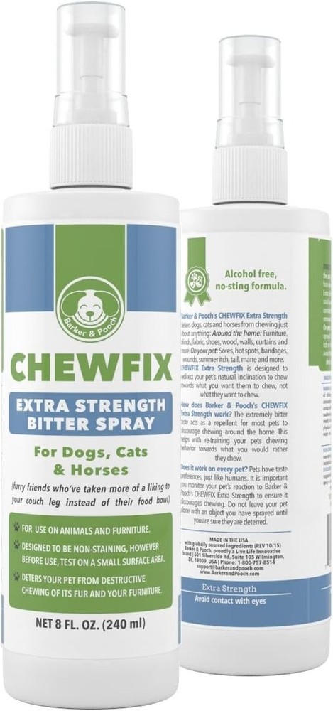 8oz Extra Strength Pet Chew Repellant - Chewfix Bitter Spray-
